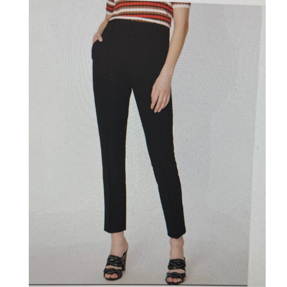 Women's Veronica Beard Black Trouser Dress‎ Cropped Work Office Pants Size 6
